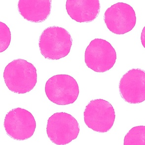 Watercolor Dots – Hot Pink (large)