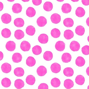 Watercolor Dots – Hot Pink (medium)