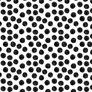 Watercolor Dots – Black on White (small)