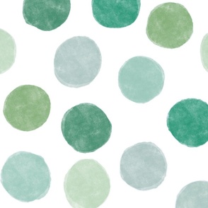 Watercolor Dots – Green Sea Glass (large)