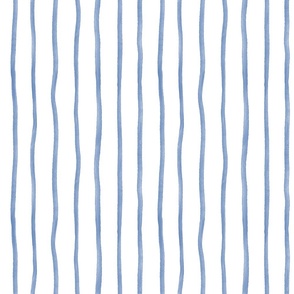 Blue Watercolor Stripe