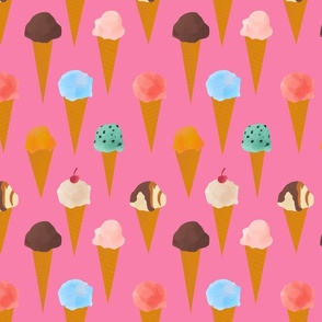 Ice Cream - Bright Pink