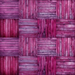 WOOD CHECKERBOARD MAGENTA PINK FLWRHT