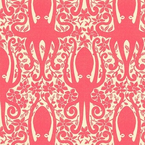 Tendrils & Tentacles - Octopus in the Garden, Pink