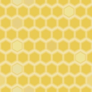 Small Bees Honeycomb in Yellow