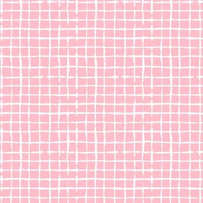 Smaller Scale Checkerboard in Baby Pink
