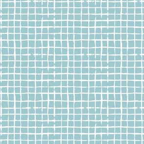 Smaller Scale Checkerboard in Baby Blue
