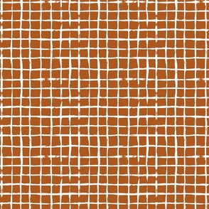Smaller Scale Checkerboard in Sunset Brown