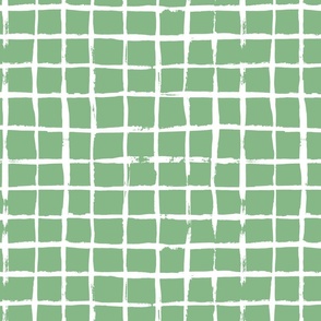 Bigger Scale Checkerboard in Fresh Green