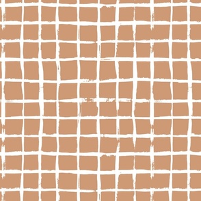 Bigger Scale Checkerboard in Earthy Sand