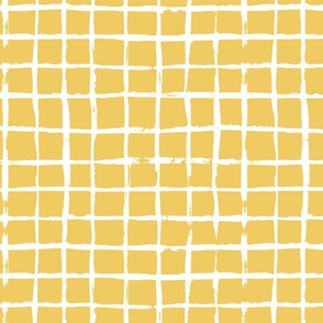 Bigger Scale Checkerboard in Daisy Yellow