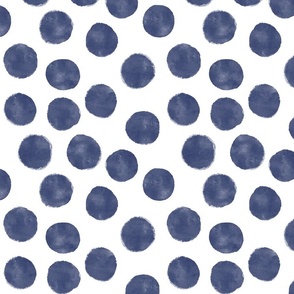 Watercolor Dots – Indigo (medium)