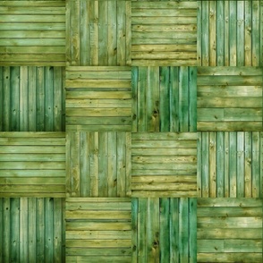 WOOD CHECKERBOARD SPRING GREEN FLWRHT