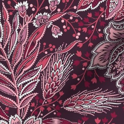 Fleurs Sauvage de Villandry Pink Brocade Large 