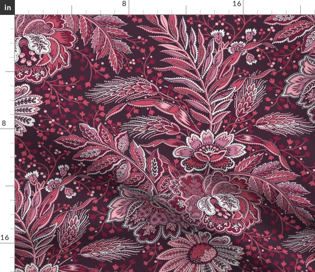 Fleurs Sauvage de Villandry Pink Brocade Large 