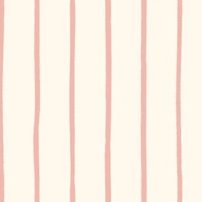 summer stripe pink on off white