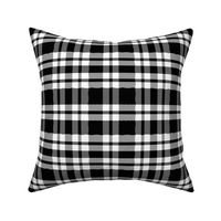 Black White Scalloped Buffalo Plaid Stripes