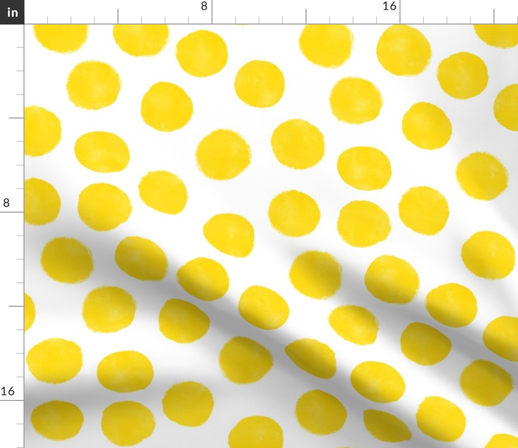 Watercolor Dots – Lemon Yellow (medium)