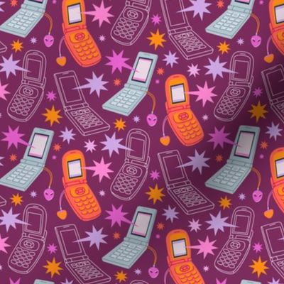 Flip Phones - Orange/Purple