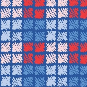 Americana checkered-blue