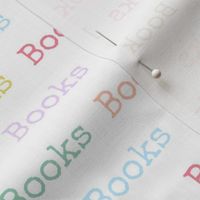 Books Type Pastel  on white