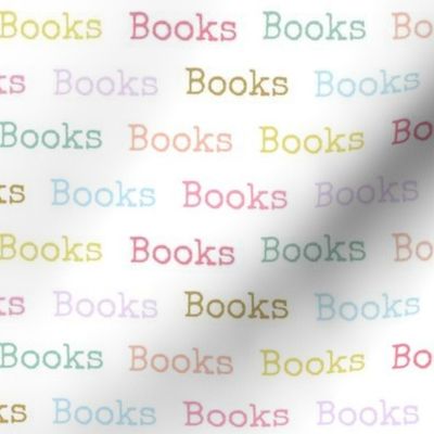 Books Type Pastel  on white