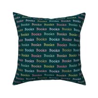 Books Type Pastel on Teal green