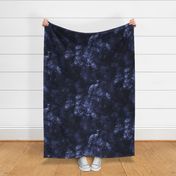 Dark Royal Midnight Blue Night Sky, Luxury Wall in Painterly Style, Dark Botanic Forest leaves, Tropical Flying Butterfly, Vintage Summer Romantic Country Living, Opulent Peacock Pattern,  LARGE SCALE