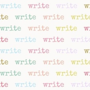 Write Type Words Pastel on white