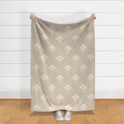 Warm minimal fans with dotted texture - beige, tan, cream, warm neutral - large