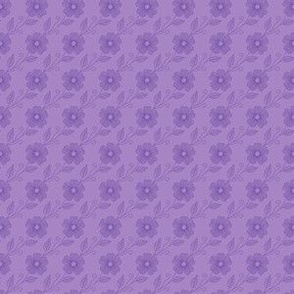 Purple Diamond daisies on Lilac  blender pattern