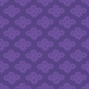 Purple Diamond daisies on Dark Purple blender pattern
