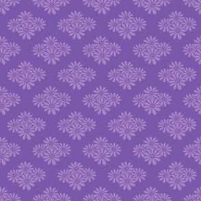 Lilac Diamond daisies on purple small scale blender 