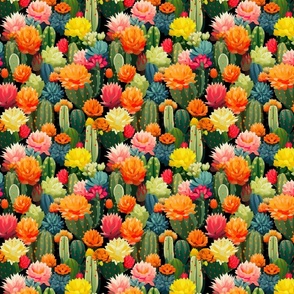 bright cactus garden