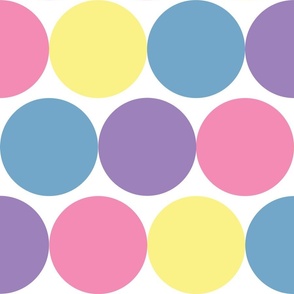 Bright Large Colorful Easter Dots