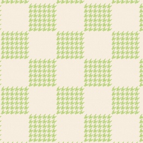 houndstooth checkerboard ⌘ cream lime green check