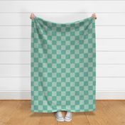 houndstooth checkerboard ⌘ jade green cream check