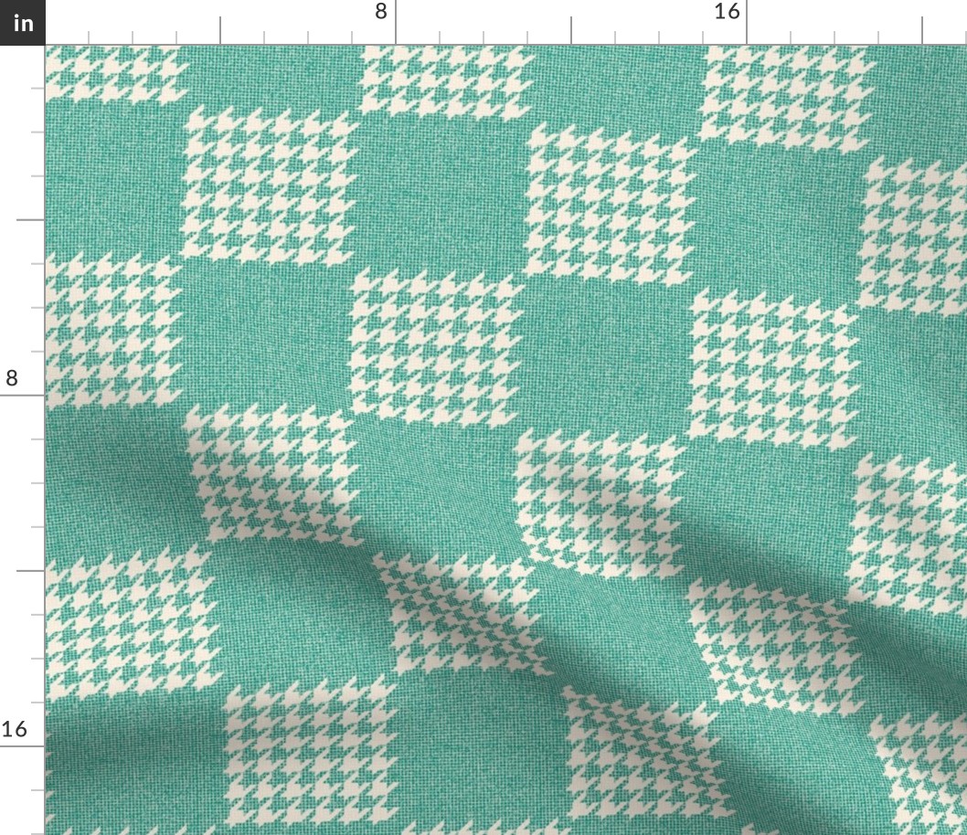 houndstooth checkerboard ⌘ jade green cream check