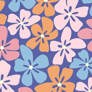 simple forget me not - retro lilac flowers