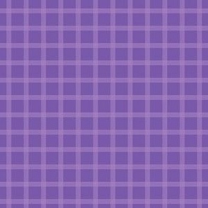 Purple and Lilac Windowpane Plaid Small Scale Blender