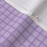 Pale Lavender and Lilac Window Pane Plaid Small Scale Blender