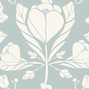 Cherry Vine Paper cutout Damask