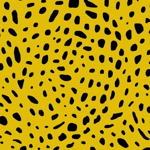 large butterfly spots black on dijon yellow