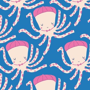 Mr Octopus - Under the Sea - Ocean Animal Friends - Octopus Garden -Pink Blue