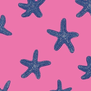 Sea Stars - Star Fish - Under the Sea - Boho Bright Pink