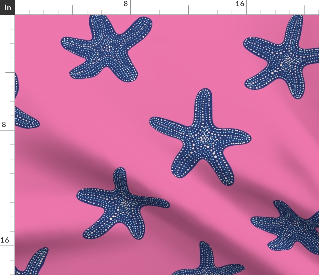Sea Stars - Star Fish - Under the Sea - Boho Bright Pink