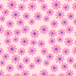 Summer Daisies-pink and purple, Pink Daisy,  Daisy, Spring, Summer, Floral, Boho