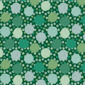 Dots on Spots - Green Sea Glass