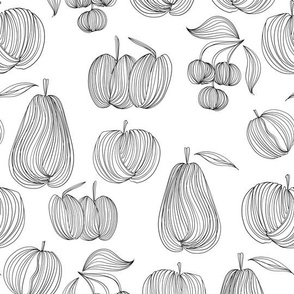 Inked - Treat Yourself - Continuous Contour Lineart - The Fruit Bowl