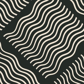Wavy Lines (Olive Green)